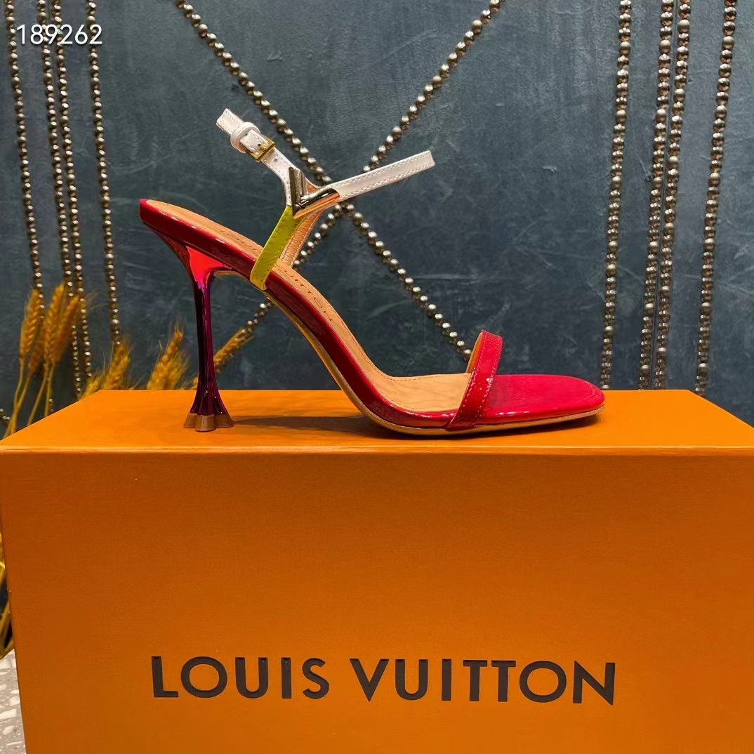 Louis Vuitton Women LV Blossom Sandal Red Patent Calf Leather 1AC8VX