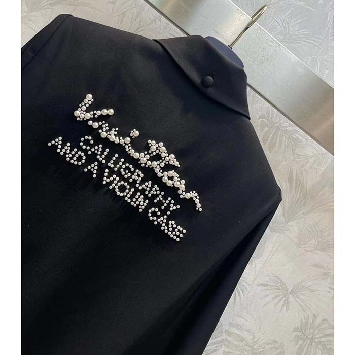 Louis Vuitton Men LV Embellished Wool Blouson Regular Fit Black 1AF997