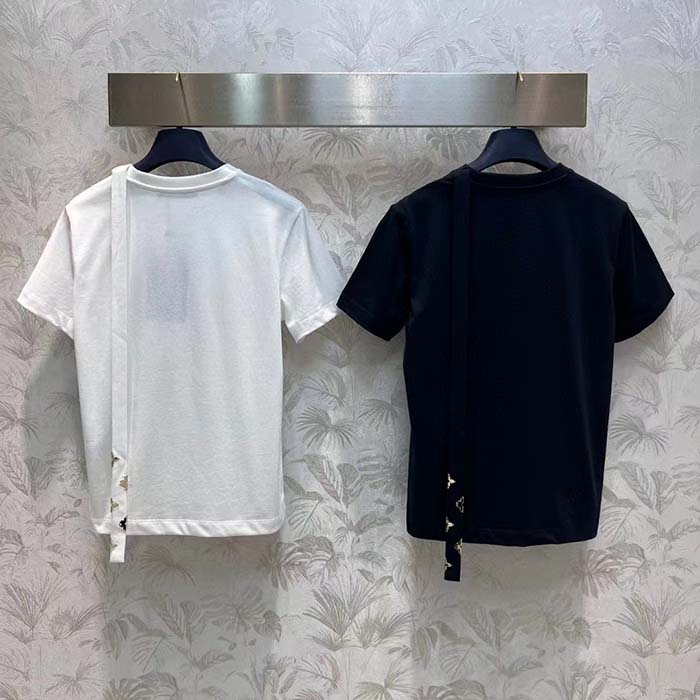 Louis Vuitton Men LV Monogram Accent Lavaliere T-Shirt Cotton White 1AC1MT