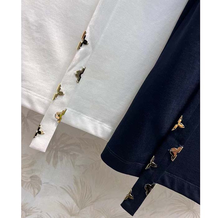 Louis Vuitton Men LV Monogram Accent Lavaliere T-Shirt Cotton White 1AC1MT