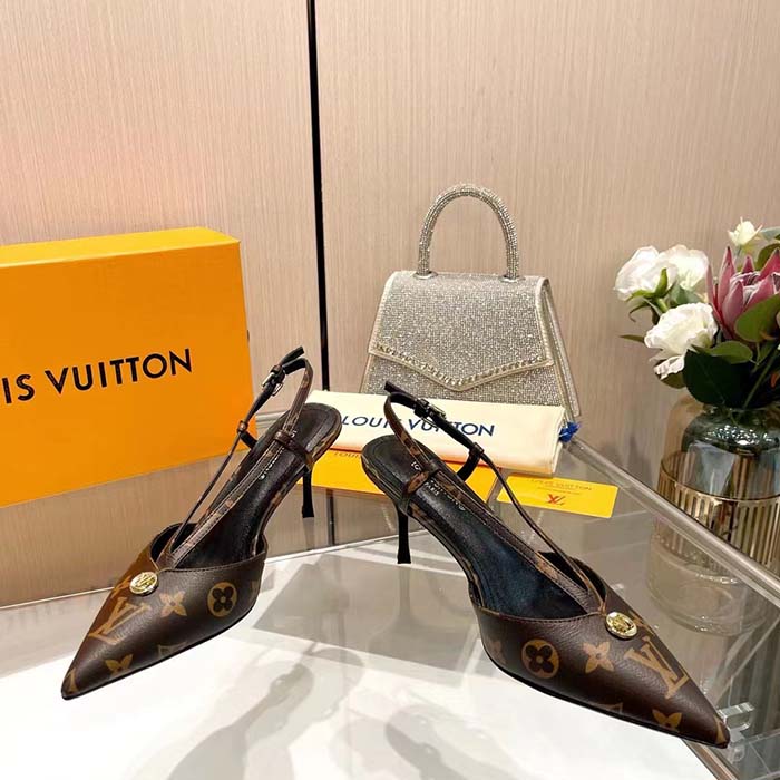 Louis Vuitton Women LV Stellar Slingback Pump Brown Monogram Canvas
