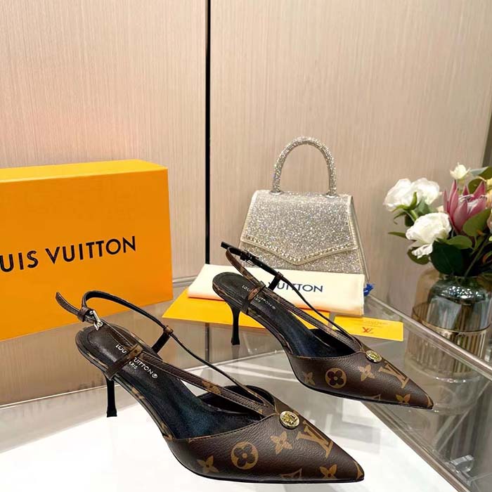 Louis Vuitton Women LV Stellar Slingback Pump Brown Monogram Canvas