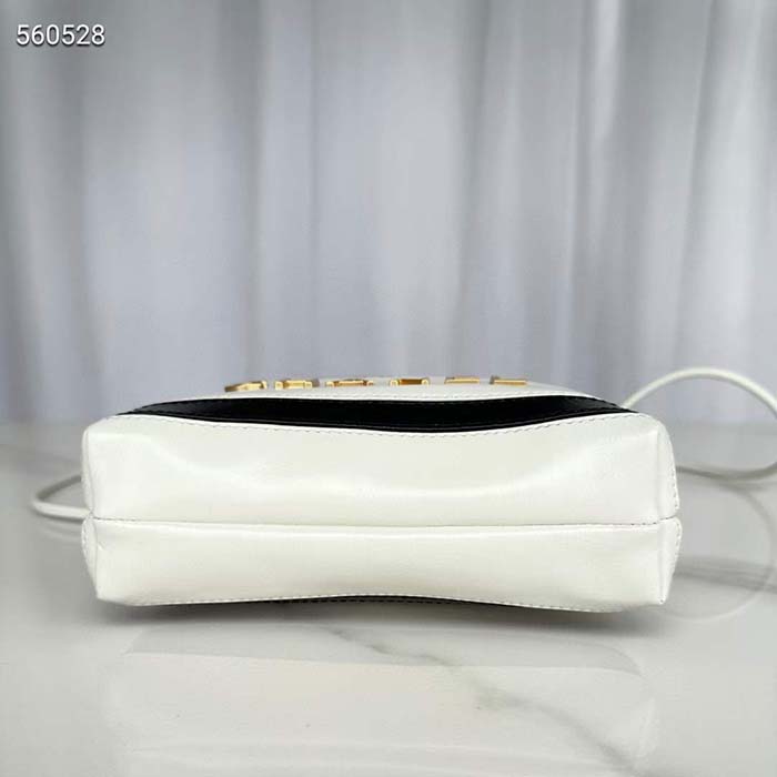 Chanel Women CC 22 Mini Handbag Shiny Calfskin White Black