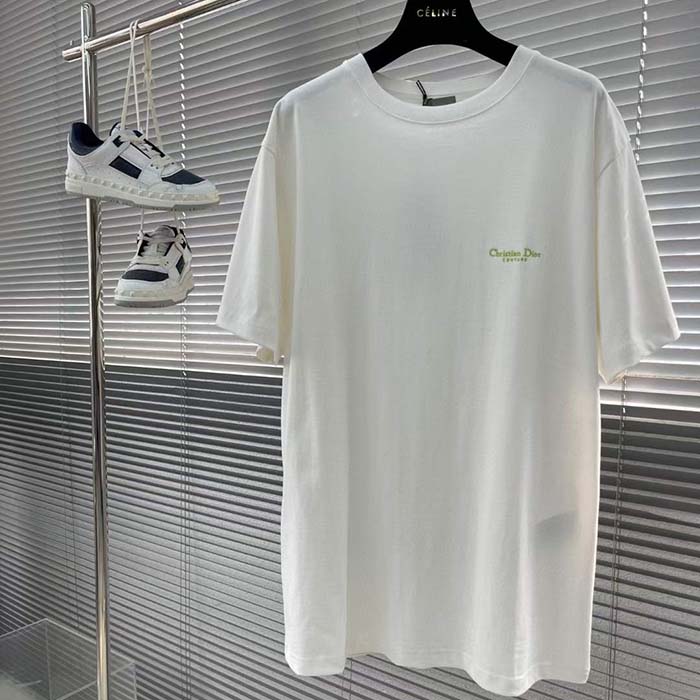 Dior CD Men Christian Dior Couture Relaxed-Fit T-Shirt White Cotton Jersey