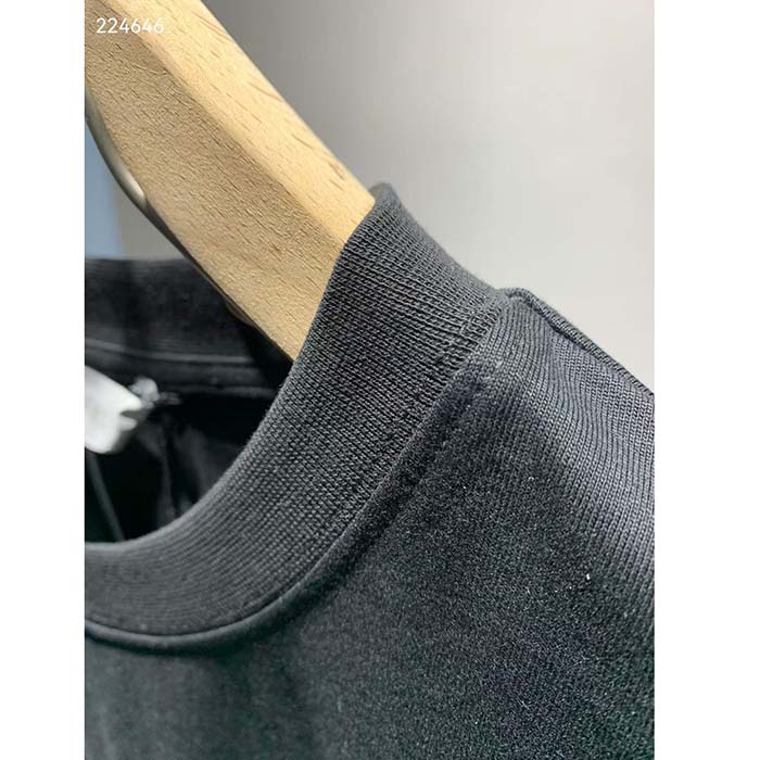 Dior Men CD Icon Relaxed-Fit T-Shirt Black Cotton Jersey