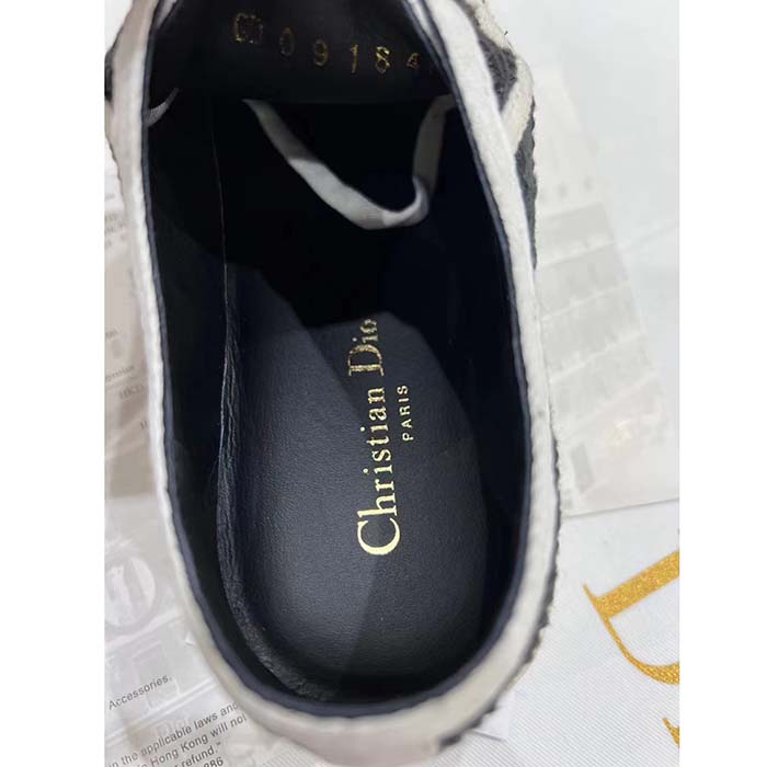 Dior Unisex CD Walk’N’Dior Platform Sneaker Black Cotton Canvas