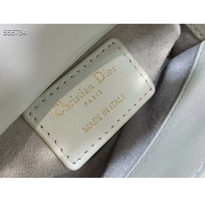 Dior Women CD Lady Dior Micro Bag Latte Cannage Lambskin