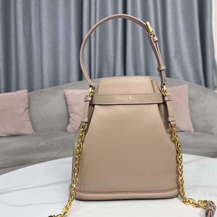 Dior Women Medium C’est Dior Bag Warm Taupe CD-Embossed Calfskin