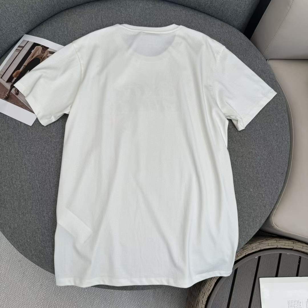 G*u*i gg women cotton jersey t-shirt off white crewneck short sleeves