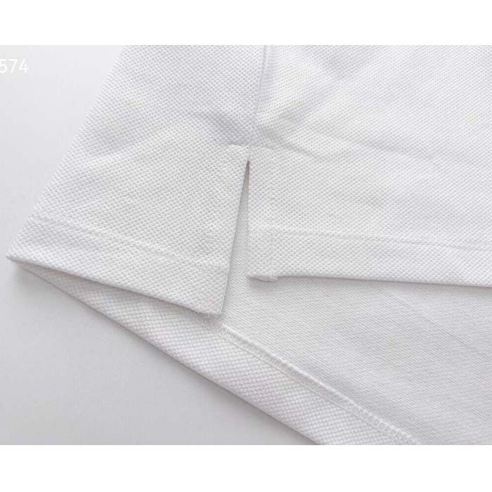 G*u*i women cotton piquet polo interlocking g white side vents short sleeves