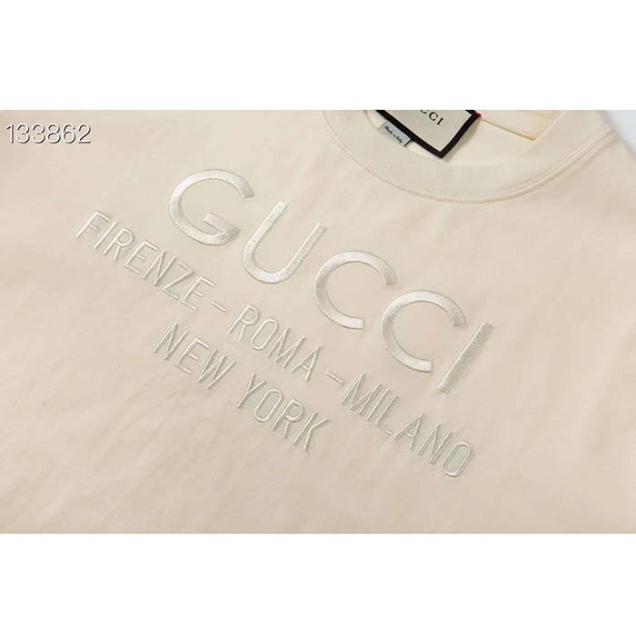 G*u*i women gg cotton jersey t-shirt crewneck short sleeves oversize fit