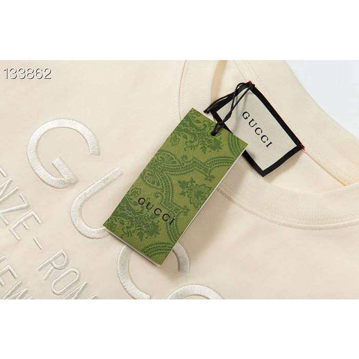 G*u*i women gg cotton jersey t-shirt crewneck short sleeves oversize fit