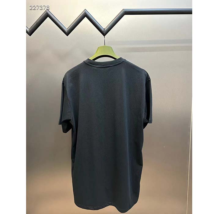 G*u*i women gg cotton jersey t-shirt print black crewneck short sleeves