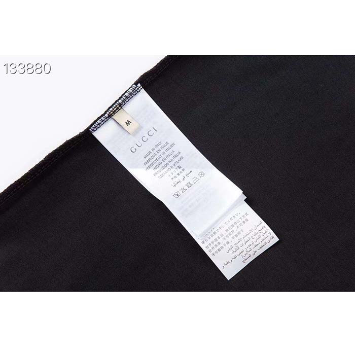 G*u*i men gg t-shirt G*u*i blade print black cotton jersey crewneck