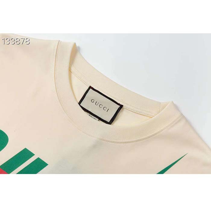 G*u*i women gg t-shirt G*u*i blade print white cotton jersey crewneck