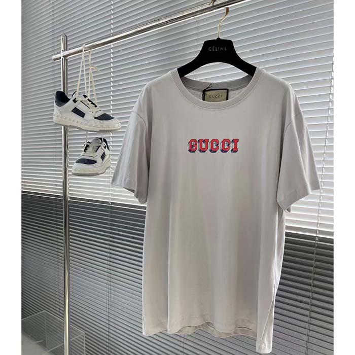 G*u*i women gg t-shirt G*u*i print crewneck short sleeves oversize fit