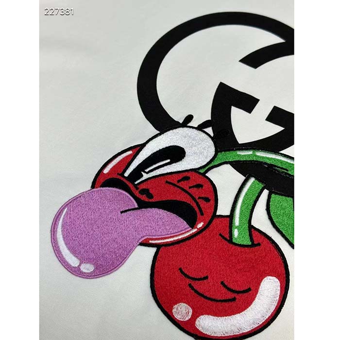 G*u*i men gg cotton jersey printed t-shirt crewneck short sleeves