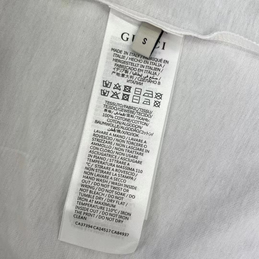 G*u*i women gg cotton jersey printed t-shirt white crewneck short sleeves