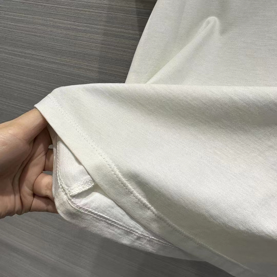 G*u*i men gg light cotton jersey shirt crystal round neck short sleeves