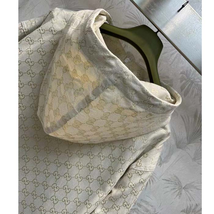 G*u*i women jumbo gg canvas puffer jacket cotton lined high neck