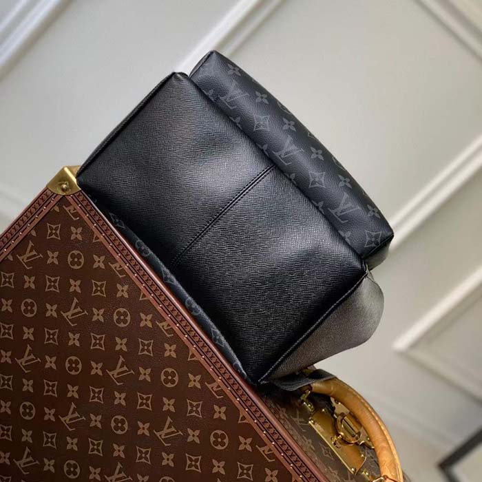 Louis Vuitton LV Unisex Discovery Backpack PM Black Taiga Cowhide Leather M30230