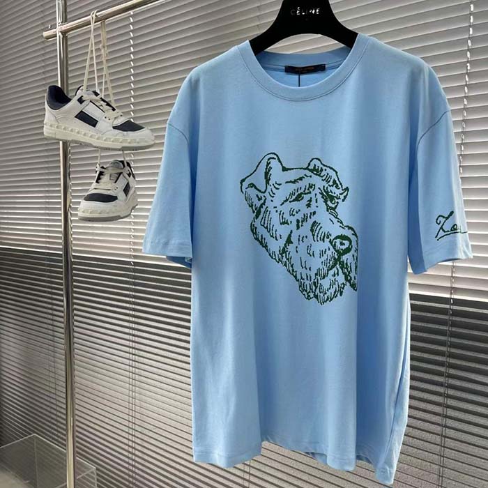 Louis Vuitton Men LV Graphic Short-Sleeved Crewneck Regular Fit 1AFPY4