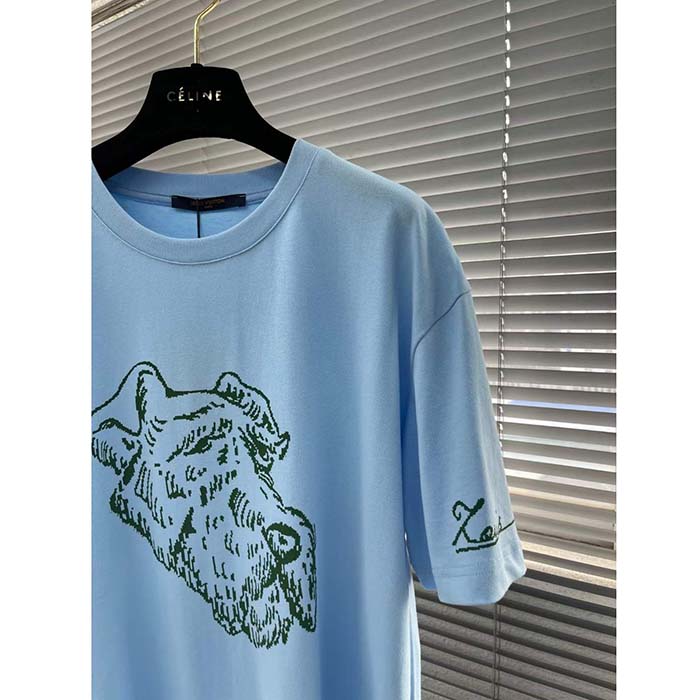 Louis Vuitton Men LV Graphic Short-Sleeved Crewneck Regular Fit 1AFPY4