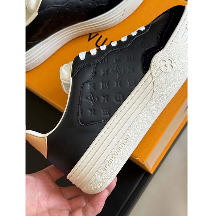 Louis Vuitton Unisex LV Groovy Platform Sneaker Black Monogram Calf Leather 1ACHH0