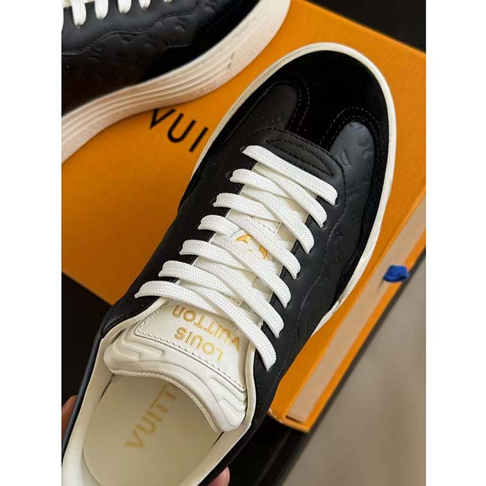 Louis Vuitton Unisex LV Groovy Platform Sneaker Black Monogram Calf Leather 1ACHH0