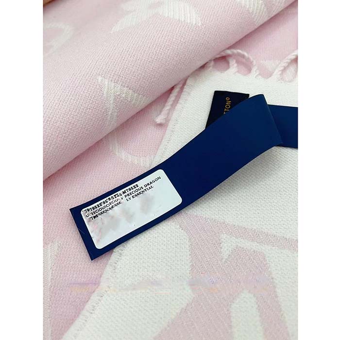Louis Vuitton Unisex Precious Dragon LV Essential Scarf Pink Wool M79522