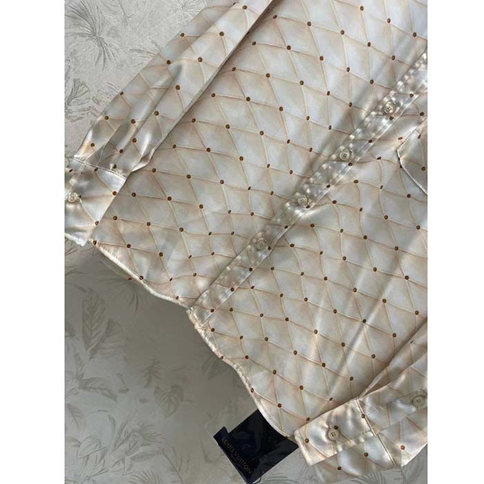 Louis Vuitton Women LV 3D Malletage Print Pajama Shirt Silk 1AFFYG