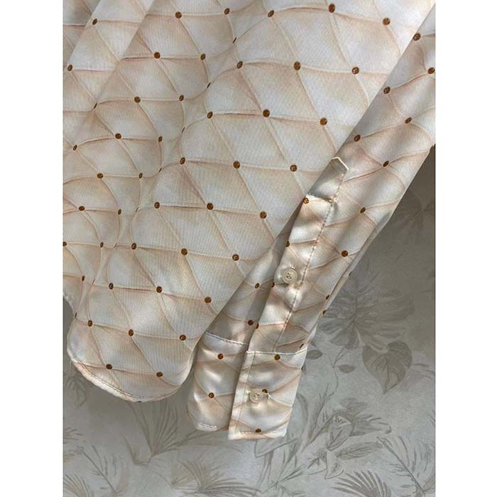Louis Vuitton Women LV 3D Malletage Print Pajama Shirt Silk 1AFFYG