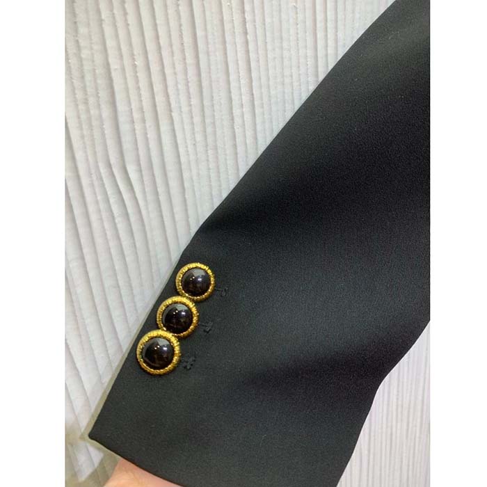 Louis Vuitton Women LV Jewel Button Tuxedo Jacket Black