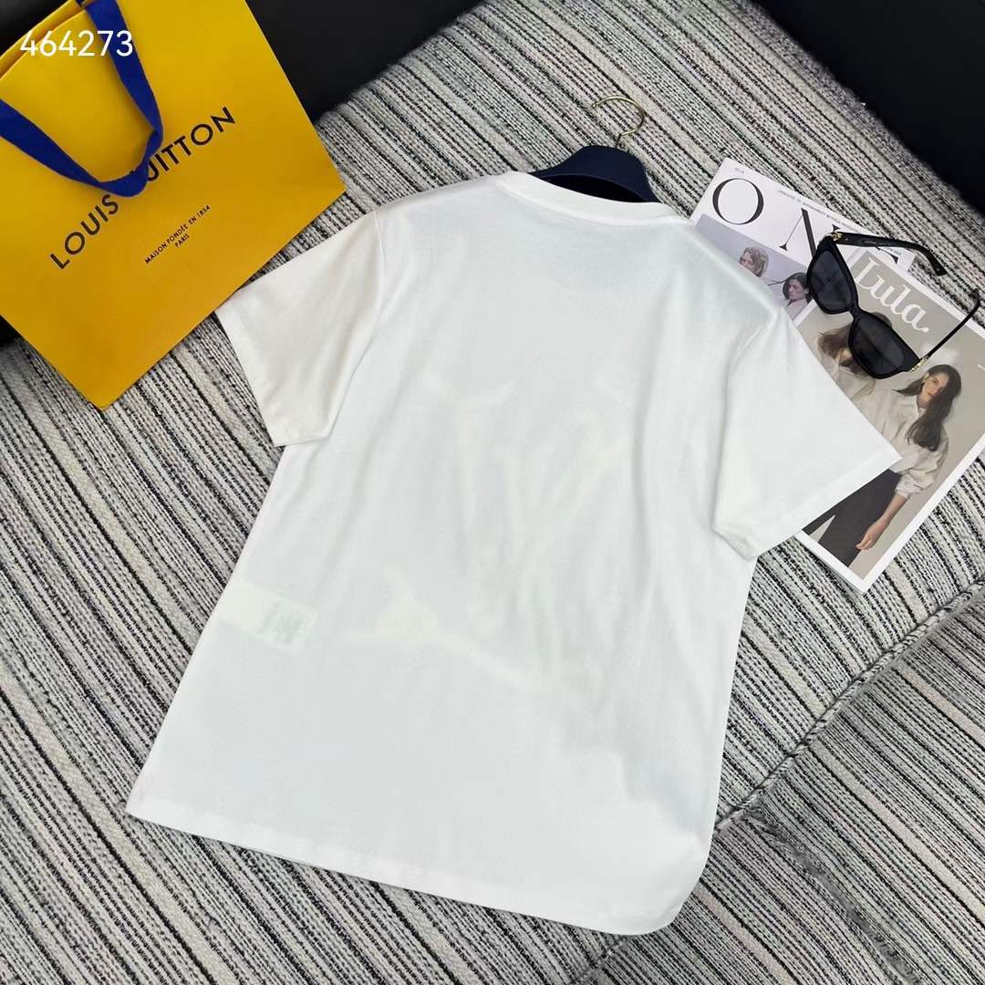Louis Vuitton Men Nautical LV T-Shirt Cotton White 1AFMZ4