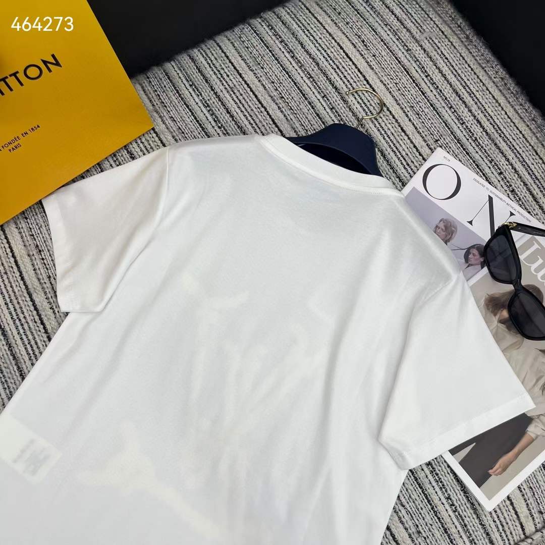 Louis Vuitton Men Nautical LV T-Shirt Cotton White 1AFMZ4