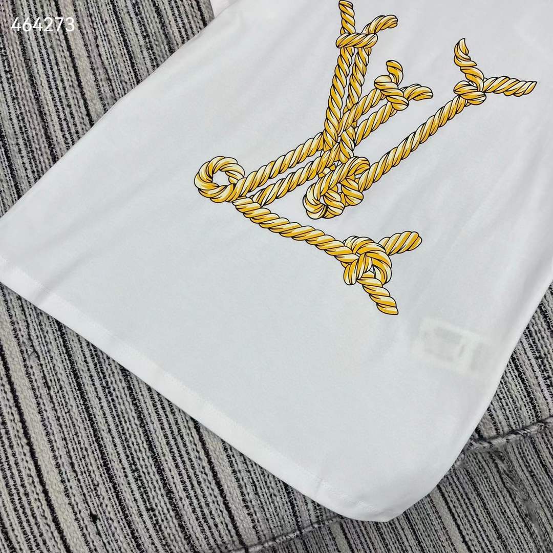 Louis Vuitton Men Nautical LV T-Shirt Cotton White 1AFMZ4