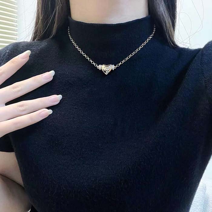 Chanel Women CC Pendant Choker Metal Strass Gold Crystal