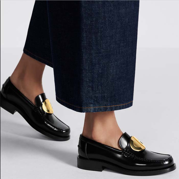 Dior CD Women Forever Dior Loafer Black Brushed Calfskin