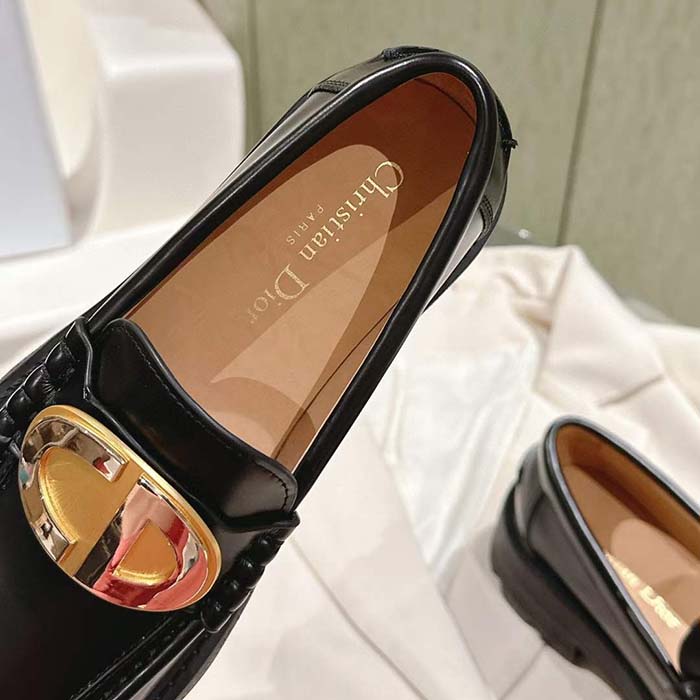 Dior CD Women Forever Dior Loafer Black Brushed Calfskin