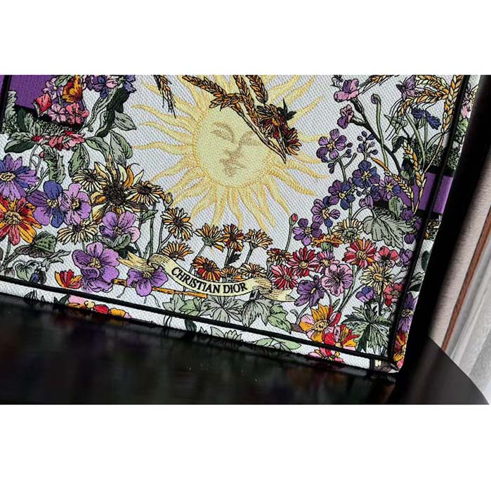 Dior CD Women CD Large Dior Book Tote Ecru Multicolor 4 Saisons Été Soleil