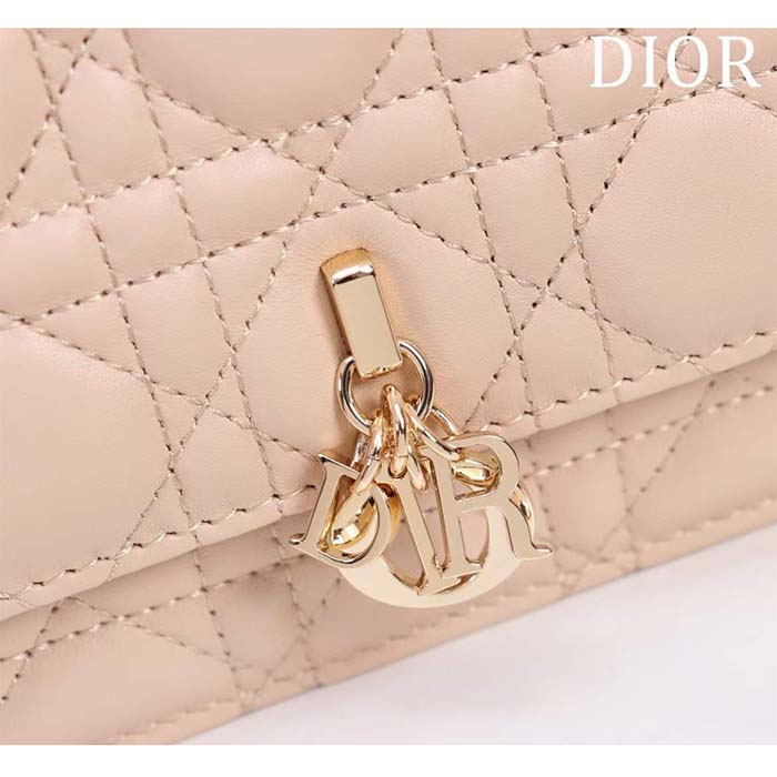 Dior Women CD My Dior Mini Bag Powder Pink Cannage Lambskin