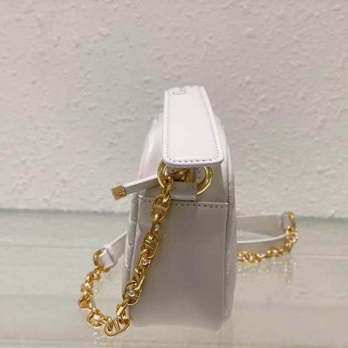 Dior Women Small Dior Caro Top Handle Camera Bag Latte Macrocannage Calfskin