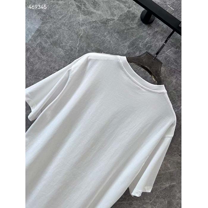 G*u*i men gg cotton jersey t-shirt G*u*i print red white crewneck short sleeves