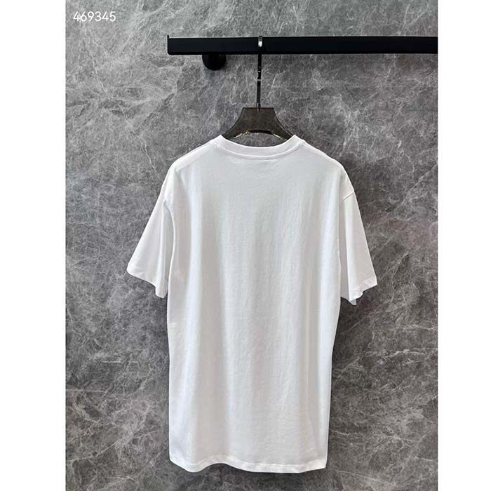 G*u*i men gg cotton jersey t-shirt G*u*i print red white crewneck short sleeves