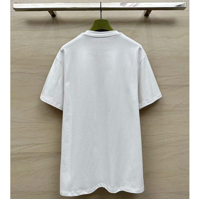 G*u*i men gg cotton jersey t-shirt print white crewneck short sleeves