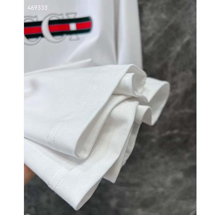 G*u*i women gg cotton jersey t-shirt print white crewneck short sleeves oversize fit