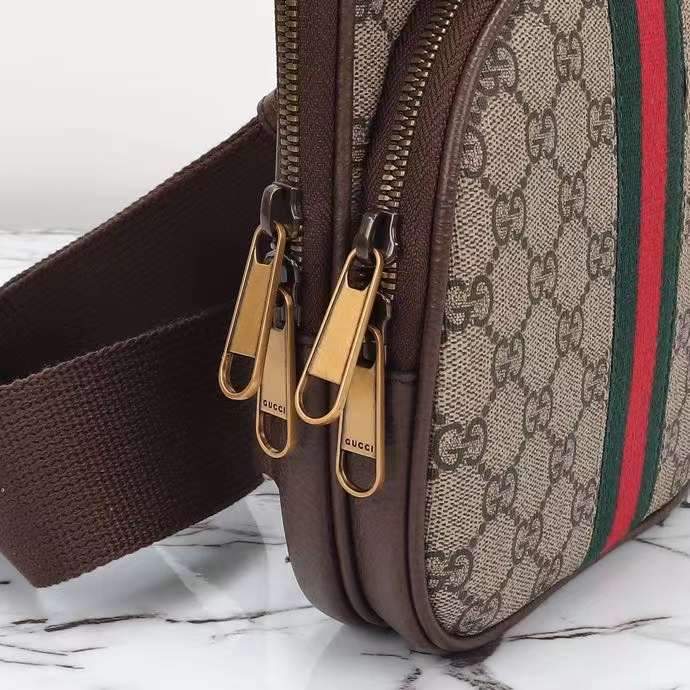 G*u*i unisex ophidia gg small crossbody bag beige ebony supreme canvas