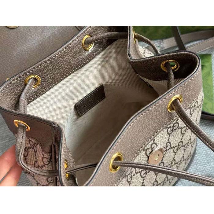 G*u*i unisex ophidia mini backpack beige ebony gg supreme canvas