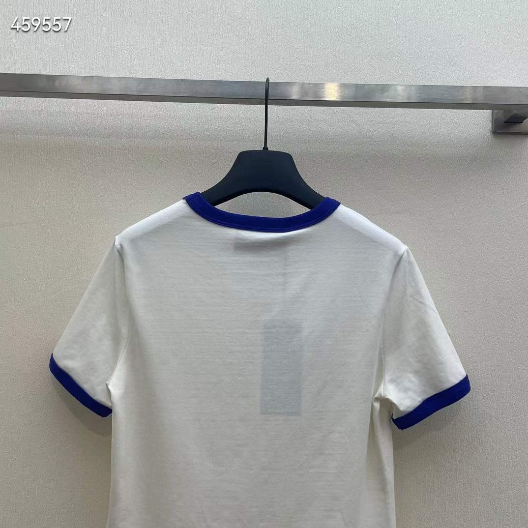 G*u*i men gg cotton jersey printed t-shirt white blue crewneck short sleeves