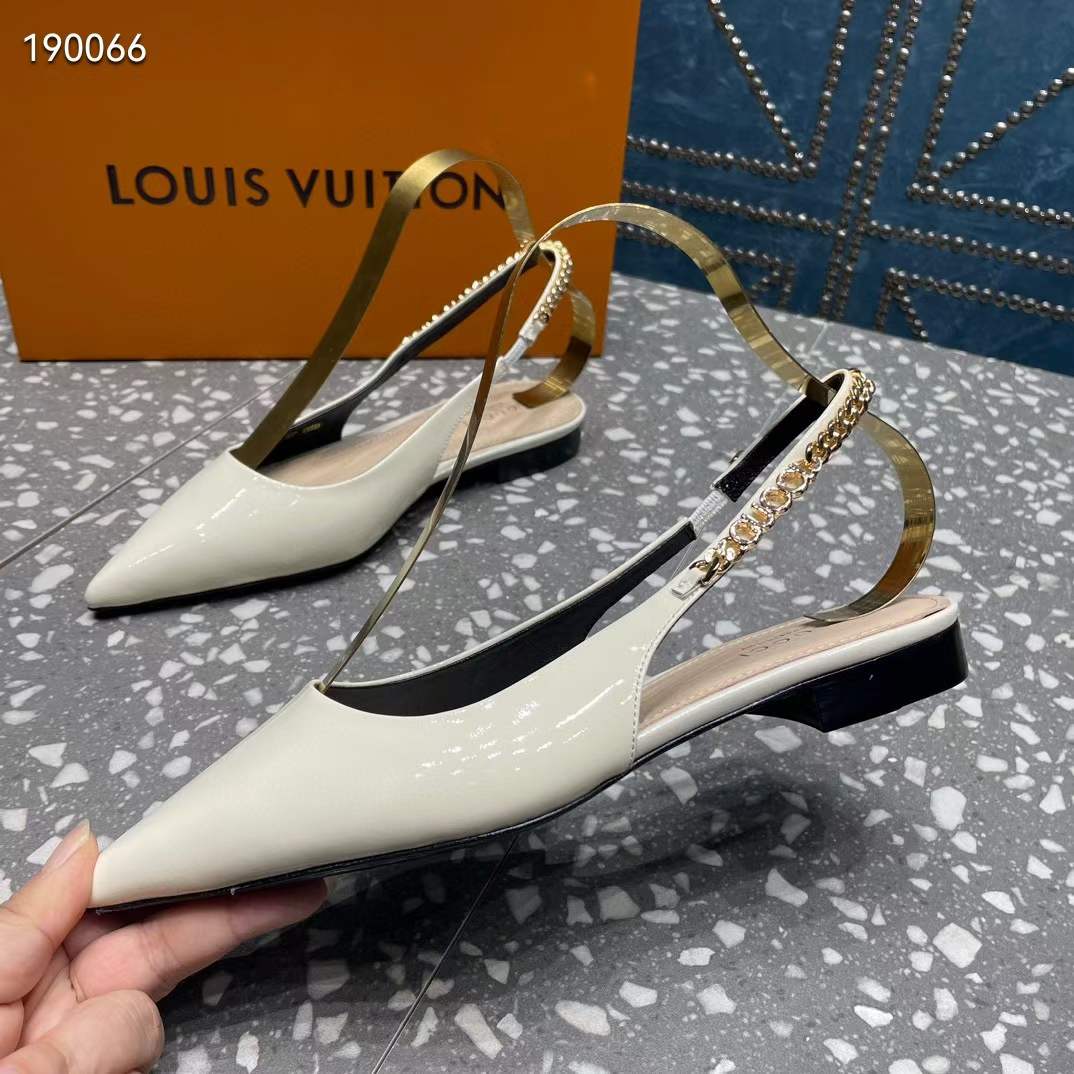 G*u*i women gg G*u*i signoria ballet flat white patent leather pointed toe
